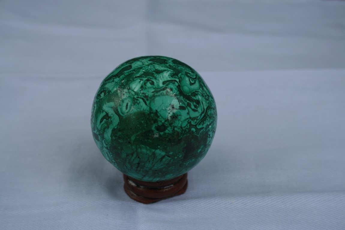 Malachite Sphere most powerful protection stone 4537